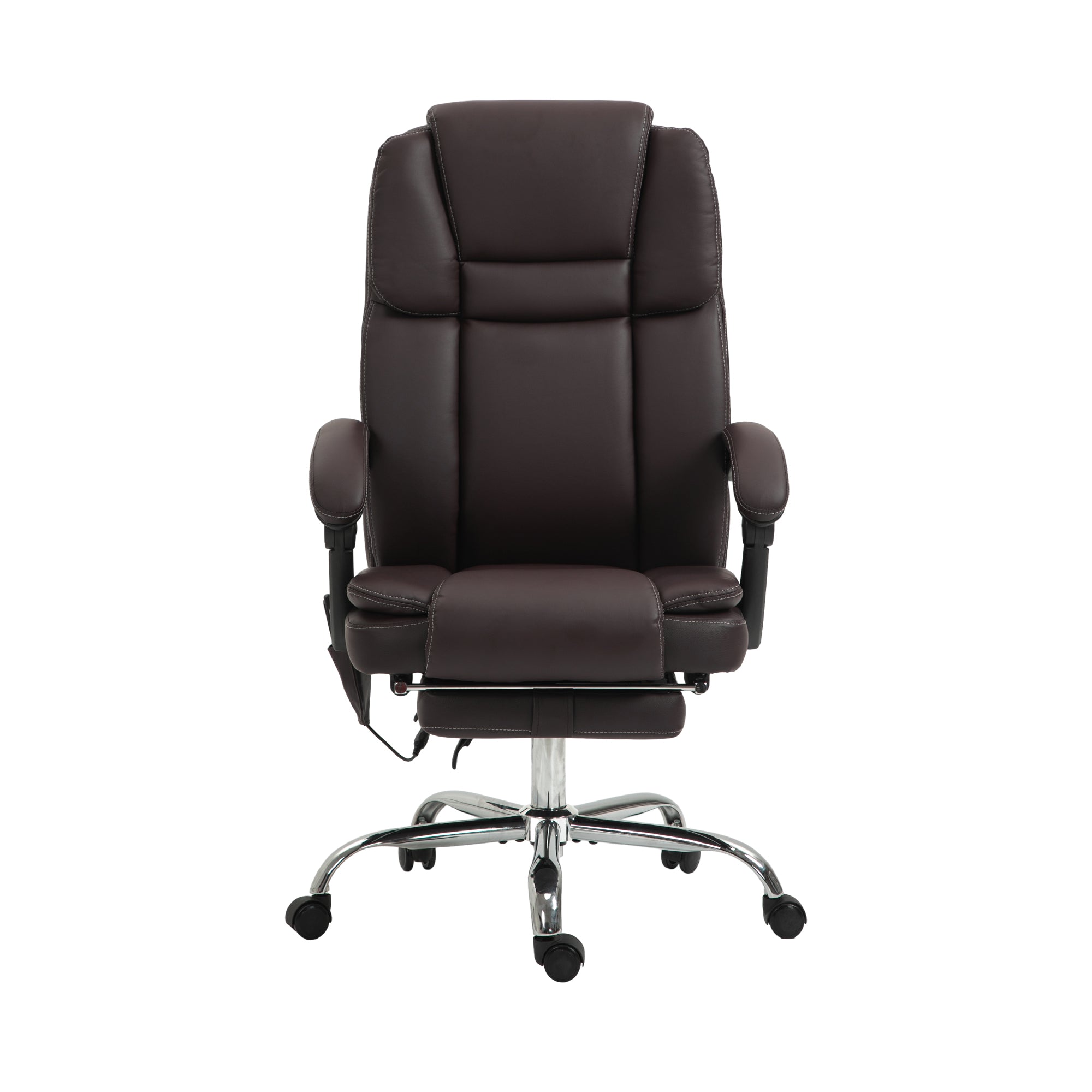 Vinsetto Six Point Vibrating Massage Office Chair - Dark Brown